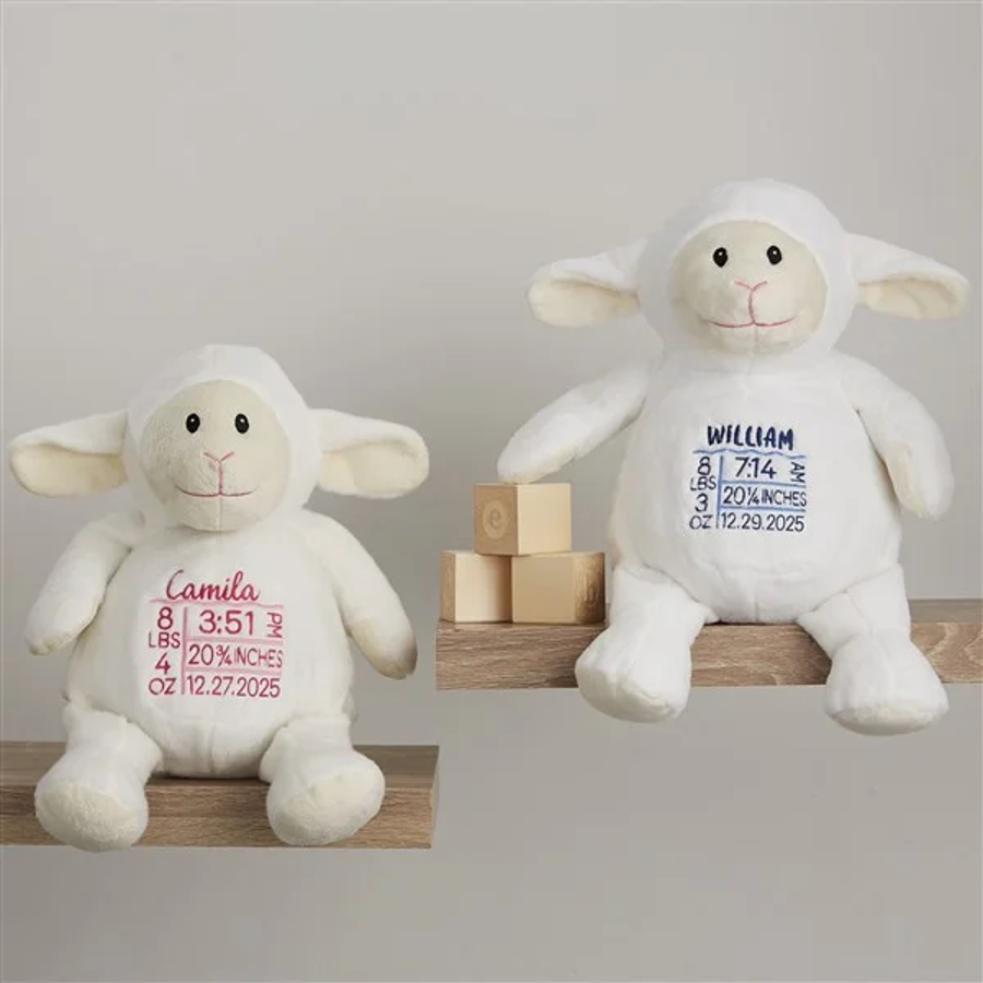 Birth Stats Lamb Toys