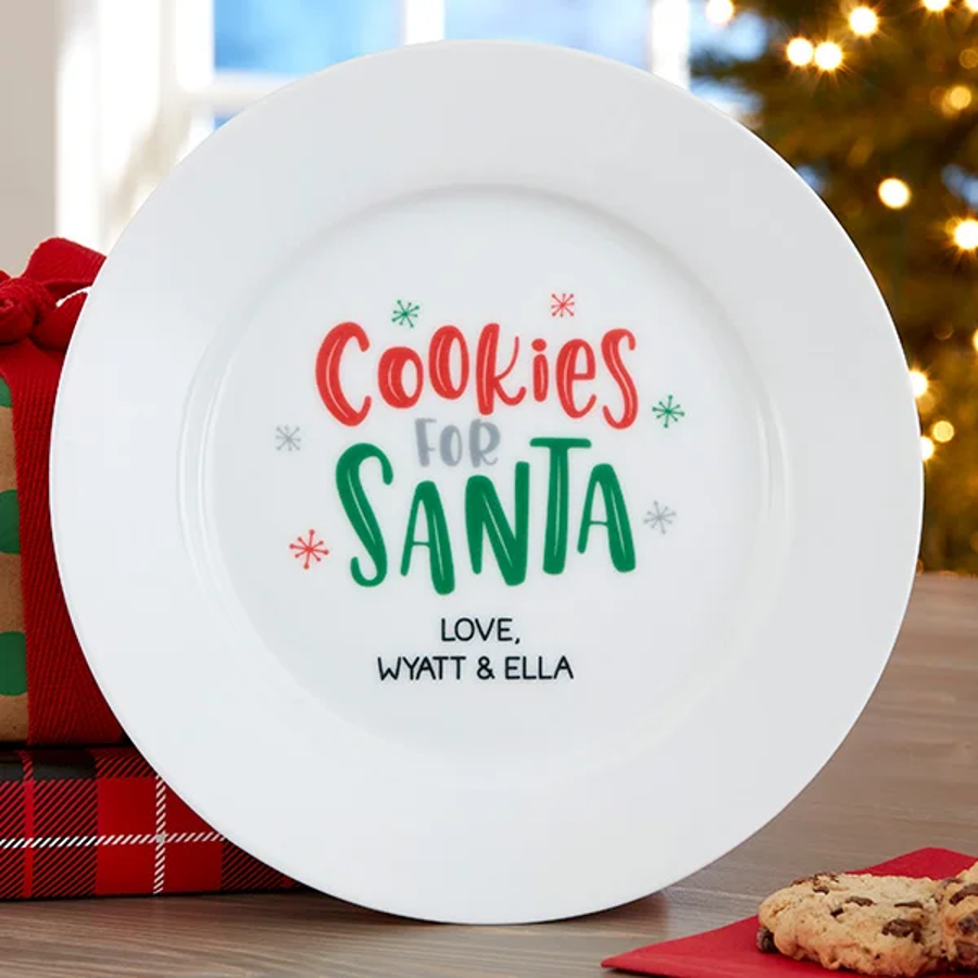 Custom Santa Cookie Plate